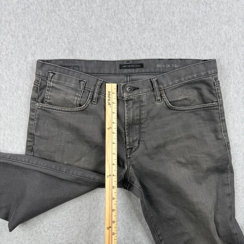 John Varvatos Jeans Mens 34x30 Gray Bowery Slim Straight Made in USA‎ Casual